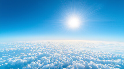 solar eclipse over the sea of clouds photographed from the plane science and space, solar system atmosphere