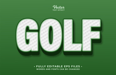 golf text effect editable eps cc