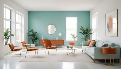 Photo interior modern design room 3d illustration