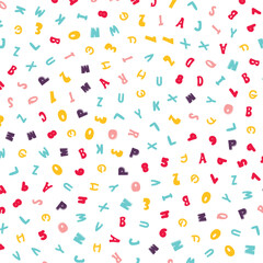 Kids Education alphabet Pattern Background Design