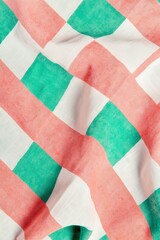 gingham pattern in vivid green white and red gradient for Christmas