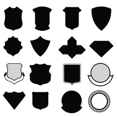Shield Badge Premium Emblem Different Shape Design