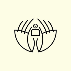 Simple Helping Hand Design Shape