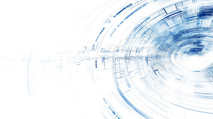 White Tech Wallpaper with Advanced, Science Fiction Panels