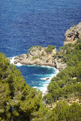 Obraz premium A seaside in Sierra de Tramuntana not far from Port Soller, Mallorca