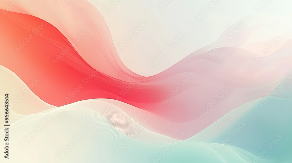 Poster a minimalist abstract background featuring soft pastel gradients blending seamlessly across the imag