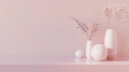 Stunning Modern Minimalist Pale Pink Background: A Chic and Serene Visual. Showcasing Elegance and Simplicity