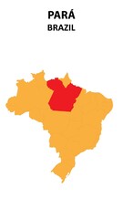 Pará Map is highlighted on the Brazil map with detailed state and region outlines.