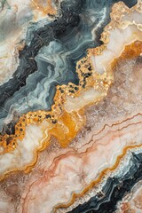 Naklejka premium High resolution oil painting featuring a marble texture pattern with intricate details and rich color variations