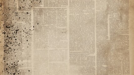 Old newspaper halftone paper dotted pattern texture beige background. Vintage background