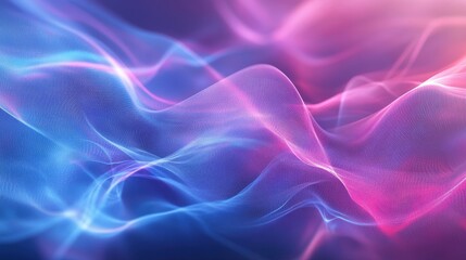 Fototapeta premium Abstract Pink and Blue Wavy Lines Digital Background Texture.