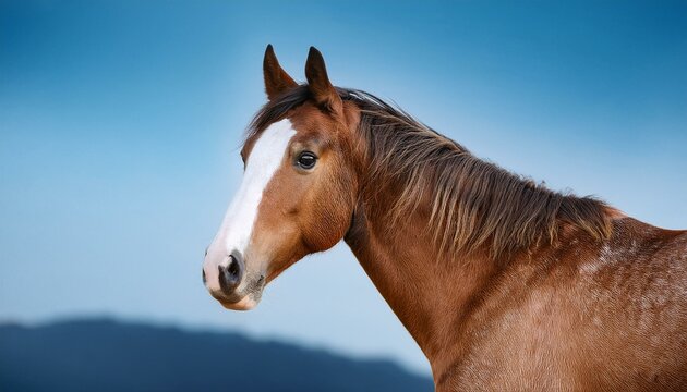 UN caballo realista. El modelo del caballo se representa con una textura de pelaje blanco 