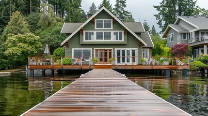 Lakefront Home with Wooden Dock