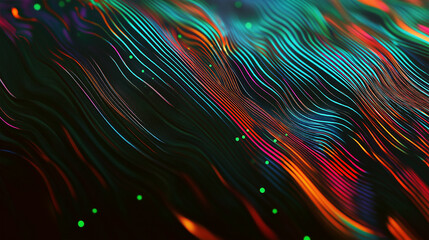 Illustration of mystical fluid energy. Fantastic dynamic background, convex texture.