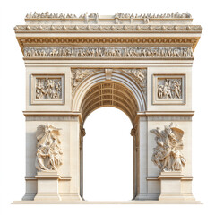 Naklejka premium Arc De Triumph Isolated