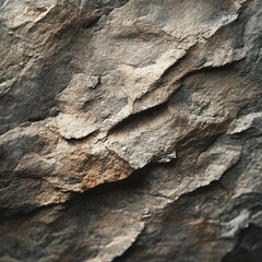 Close Up Texture of Rough Grey and Brown Rock Surface.