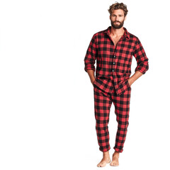 Fototapeta premium Man Pyjamas Isolated