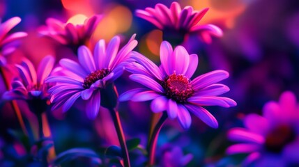 Fototapeta premium Vibrant Purple Flowers in Bloom