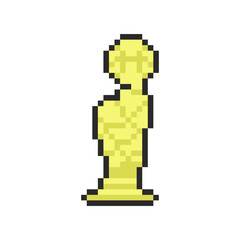 Fototapeta premium golden shining cup pixel art
