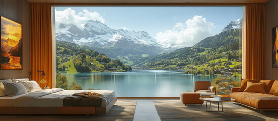 Generative AI, Alpine View from the Window