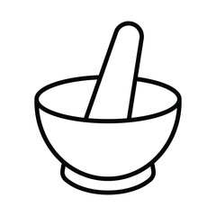 Mortar and Pestle Icon Vector Design Template