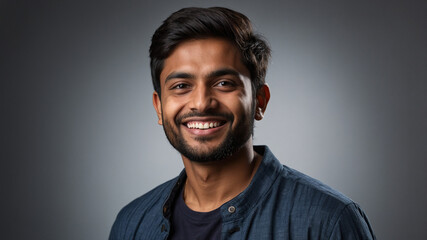 Fototapeta premium portrait of a happy young Indian man 