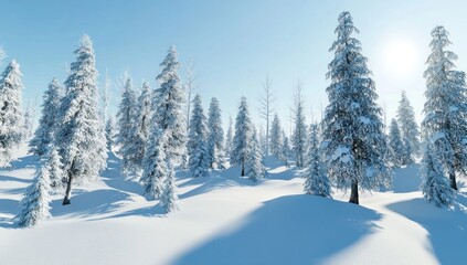 Fototapeta premium Winter Wonderland - Snow Covered Forest