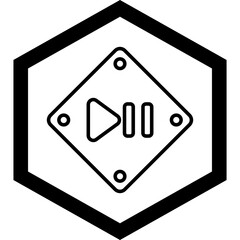 Play Pause Vector Icon Design