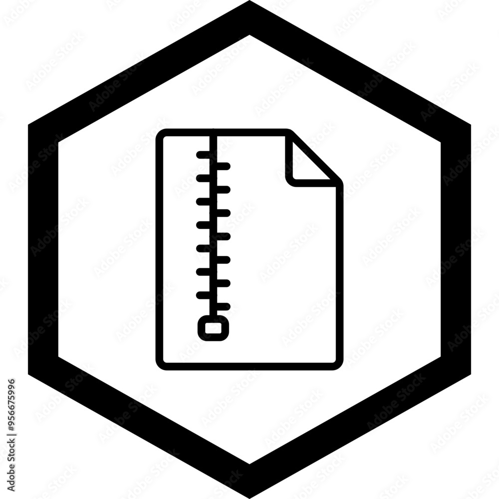 Poster compressed file vector icon design