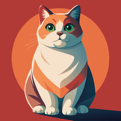 open layer vector of fat cat 