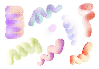 Pixelated bitmap twisted line shape