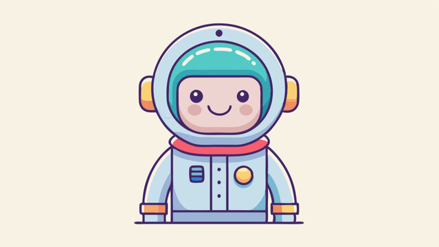 open layer vector of cute astronaut colorful