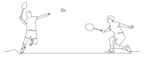 badminton line art