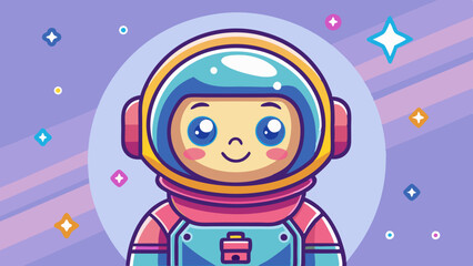 open layer vector of cute astronaut colorful