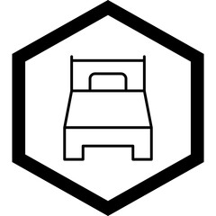 Single Bed Vector Icon Design