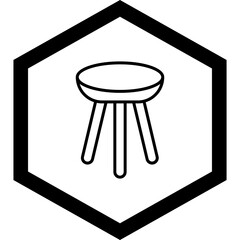 Stool Vector Icon Design