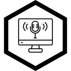 Podcast Vector Icon Design