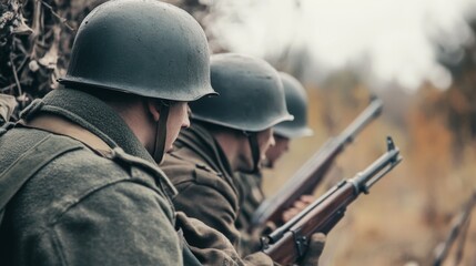 Fototapeta premium Soldiers in Combat