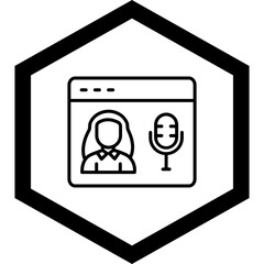 Fototapeta premium Webcast Vector Icon Design