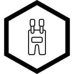 Overalls Vector Icon Design