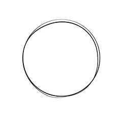 Hand drawn line circle
