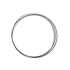 Hand drawn line circle