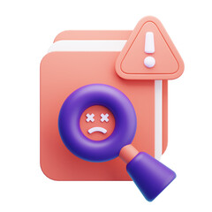 File Not Found 3D Icon Illustration