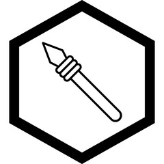 Javelin Spear Vector Icon Design