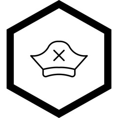 Pirate Hat Vector Icon Design
