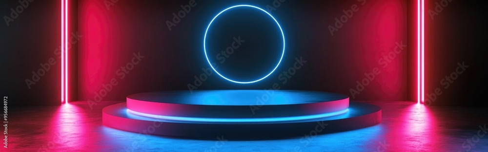 Aufkleber Elegant minimalist geometric background 3D illustration 3D rendering