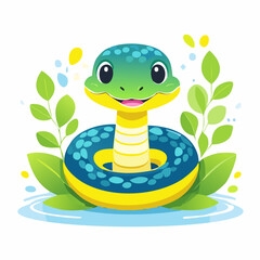 Snake Cute Small Cartoon Baby Animal Character
