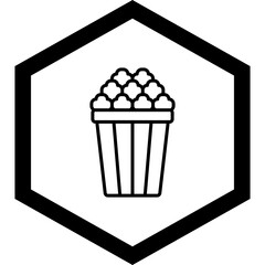 Popcorn Vector Icon Design