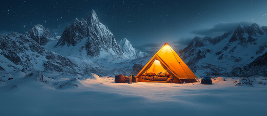 Generative AI, Winter Camping Under the Stars