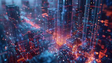 Fototapeta premium High tech industry, generative ai